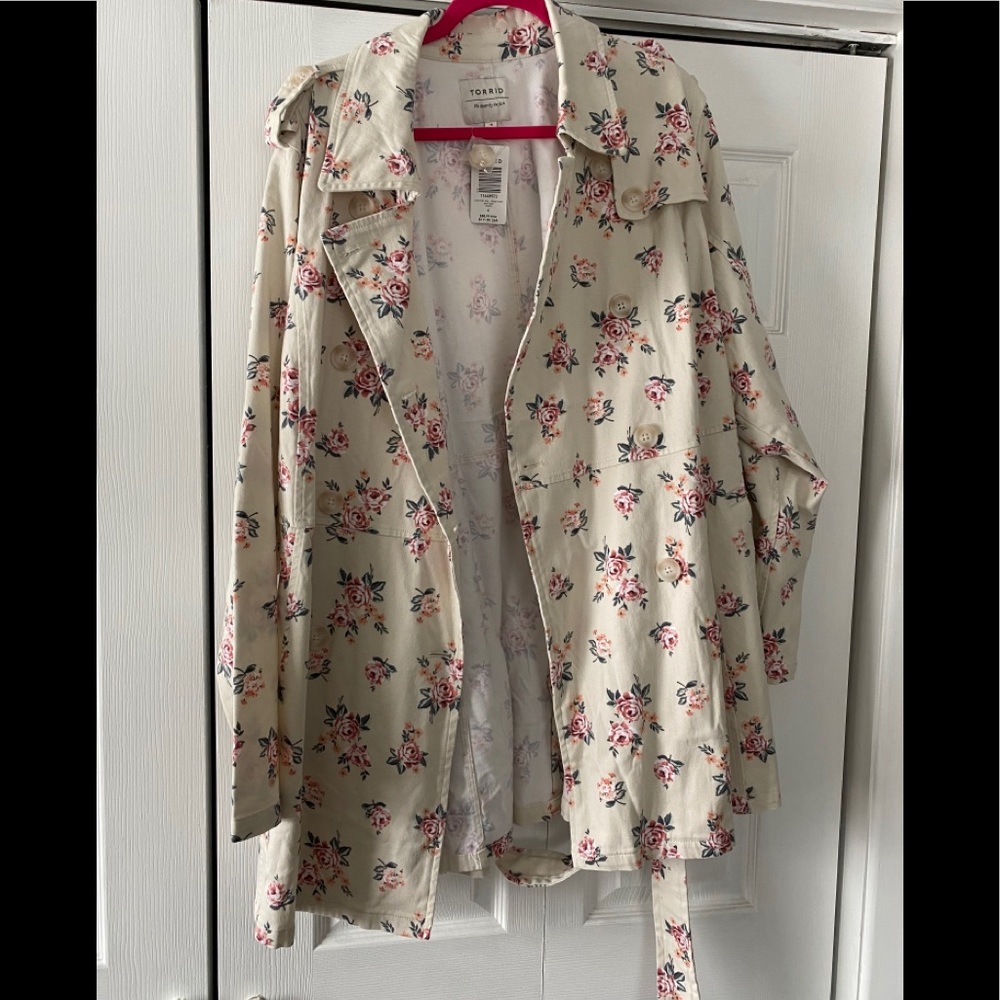 Twill trench coat